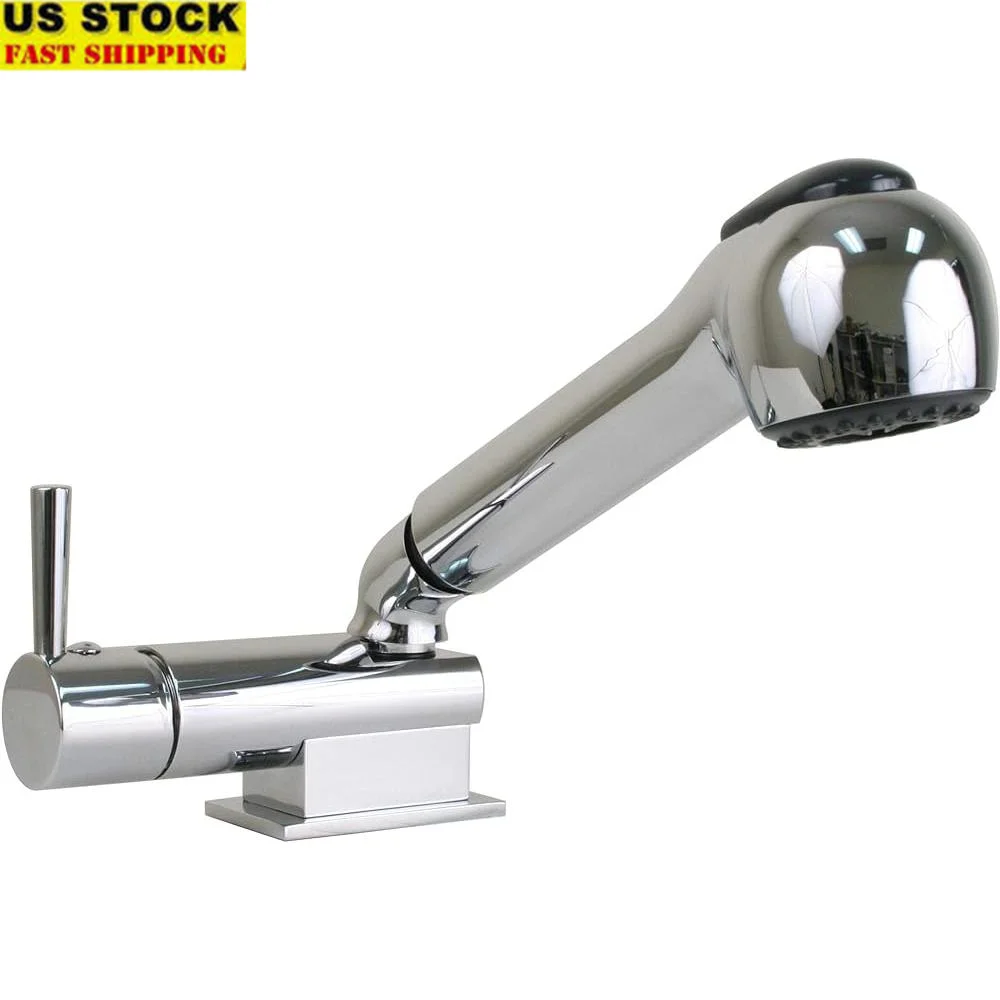 

Minimalistic Pull Out Shower Mixer Chrome ABS Sprayer Handle 5ft Heavy Duty Hose Single Lever Operation 2 Way Adjustable Spray