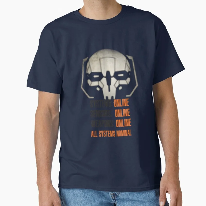 ALL SYSTEMS NOMINAL Active Battletech Robot warrior Mecha war Video game Gift T shirt  Large size Tops Graphic Print  Clothes