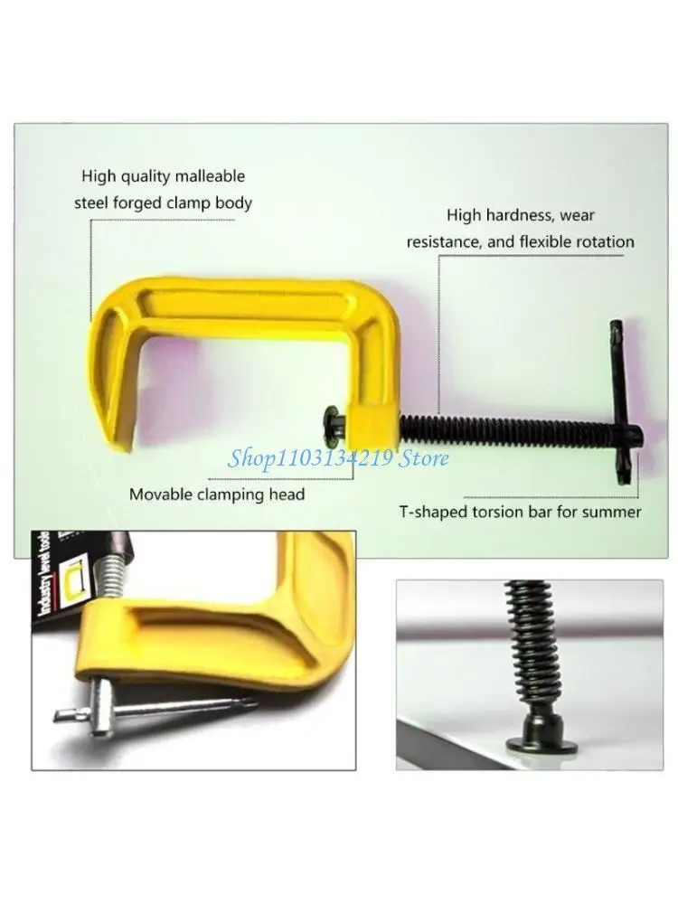 N5KC C Clamps Automotive and Woodworking Clamps with 1/2/3/4/5/6/8inch Jaw Opening Quick Fixing Fixture for Woodworking