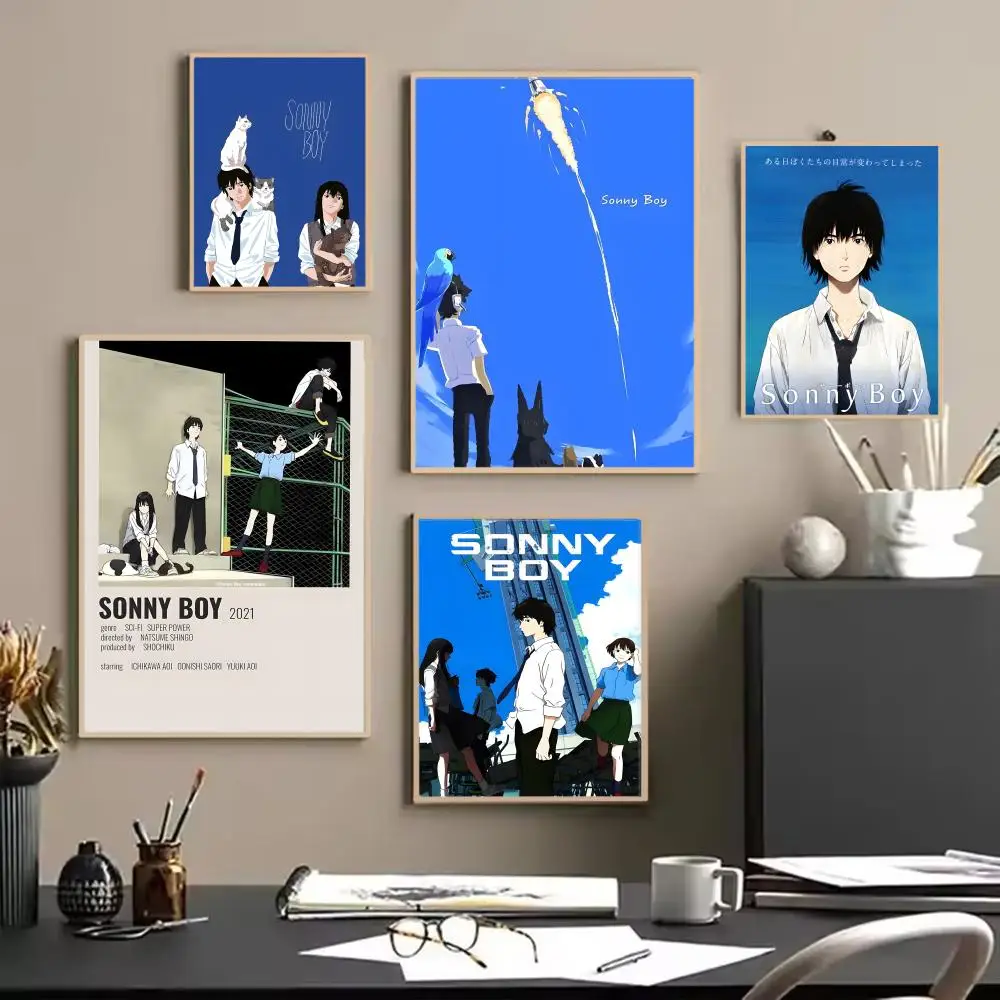 Surreal Drifting S-Sonny Boy Coming-of-Age Anime Art Poster Painting Wall Art for Living Room Home Gifts Decor Mural