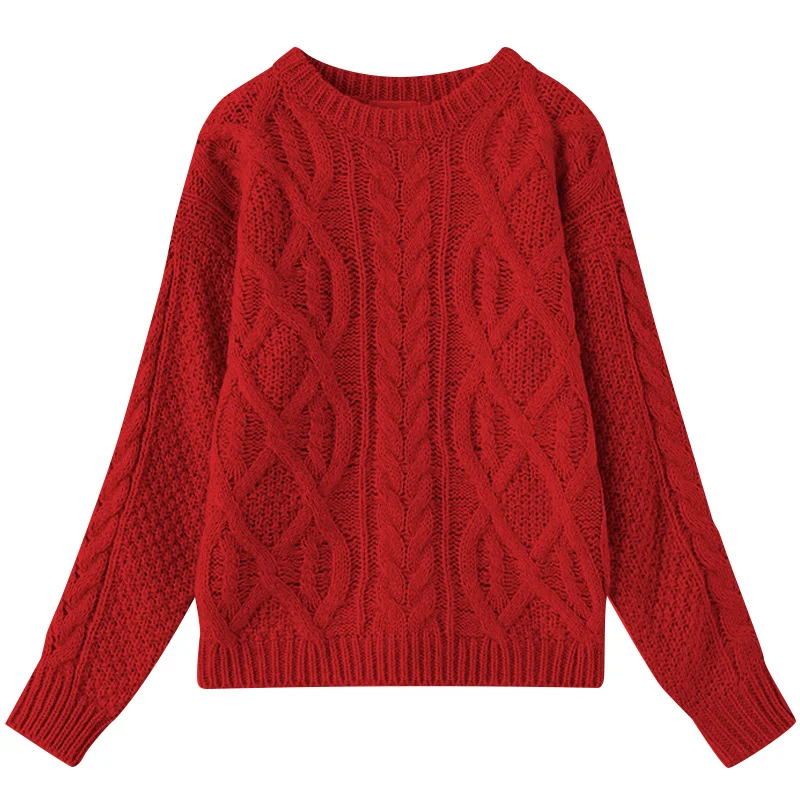 

Autumn Spring O-neck Sweaters Women Pullover Slimming Sweaters Vintage Solid Basic Knitted Tops Long Sleeved Sweaters New R82