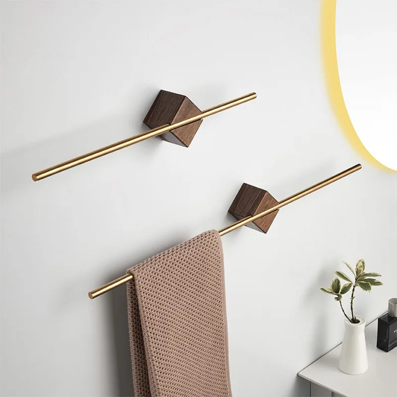 

40/50cm Towel Rack Towel Hanger Bath Holder Wall Hanging Bars Acrylic Bathroom Shelf Kitchen Storage Rack