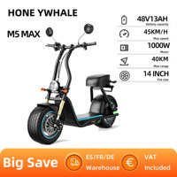 HONEYWHALE M5 max Electric Scooter 14 inch Pneumatic Tire 500W Motor EScooter 54.6V 13Ah Battery 40~45km Range 40 km/h Max Speed