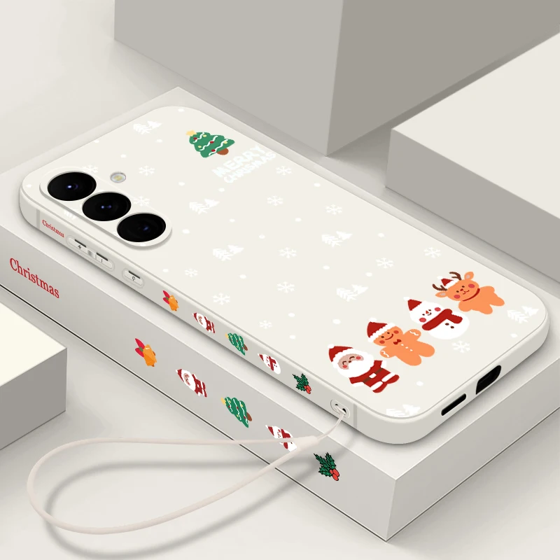 Weihnachten Neujahr Fall für Samsung Galaxy S25 S24 S22 S23 Ultra Plus S24 FE A56 A16 A36 A55 A54 A53 A15 A14 5G Weiche Telefon Abdeckung