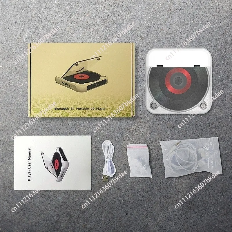 Mini Music CD Walkman Portable Touchscreen CD Player with 5 Playback Modes Bluetooth-Compatible Earphone for Students Men Women