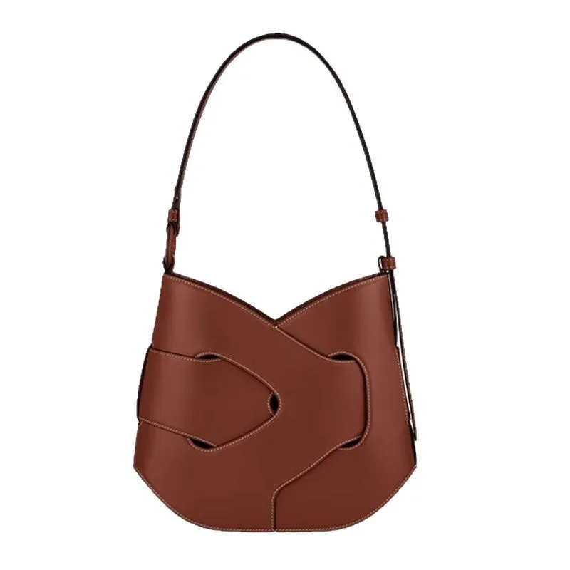 

Premium Leather Women's Handbag - New Style Smooth Braided Twist Clutch Bag