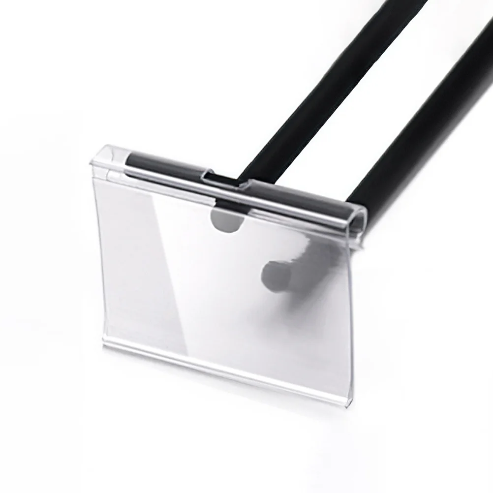 

120pcs Shelf Label Holders Clear Pvc Reusable Price Clamp For Supermarket Store Shelf Sign Display Stand Label Holder Retail