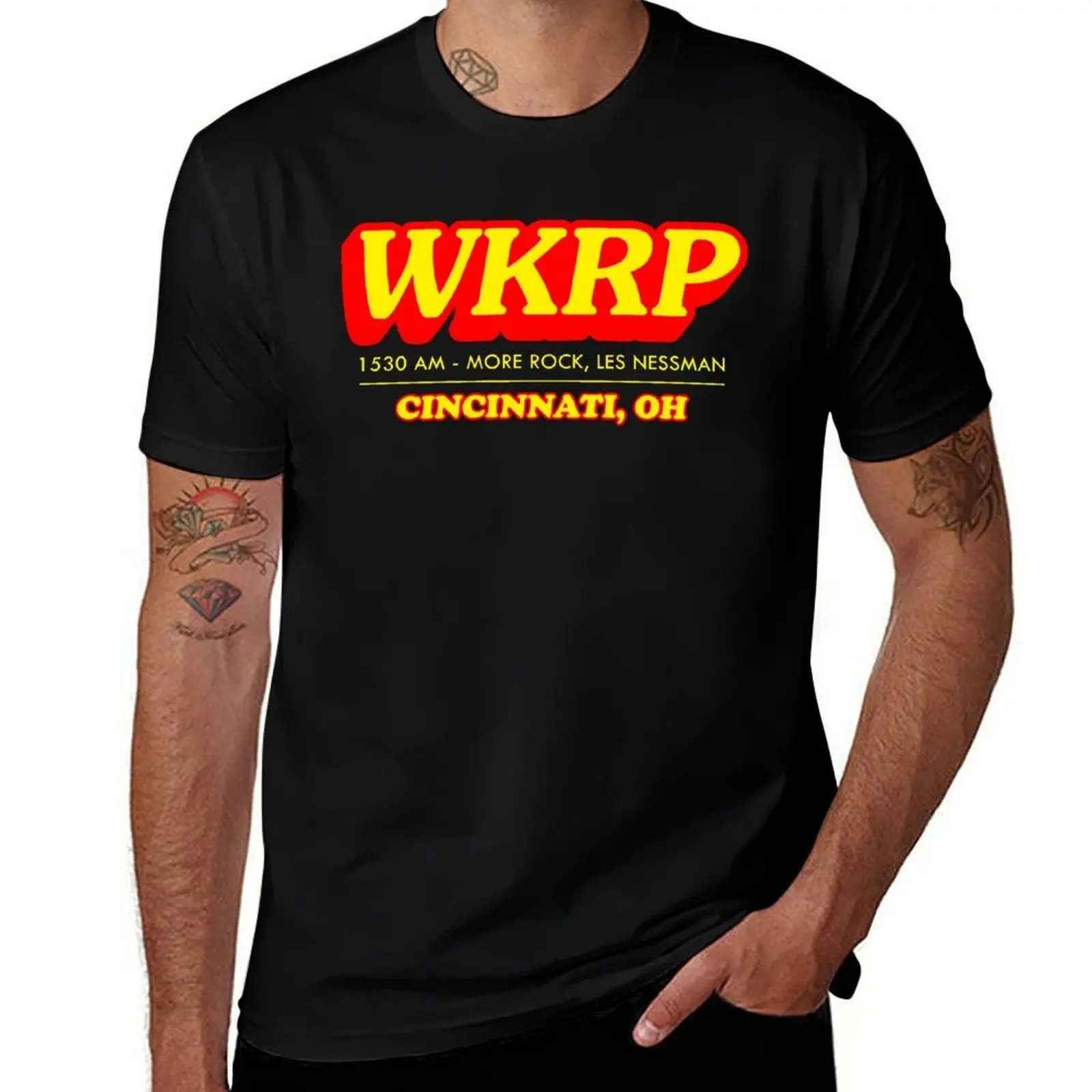 

WKRP logo T-Shirt oversize t-shirts man cheap stuff Short sleeve tee funny t shirts for men