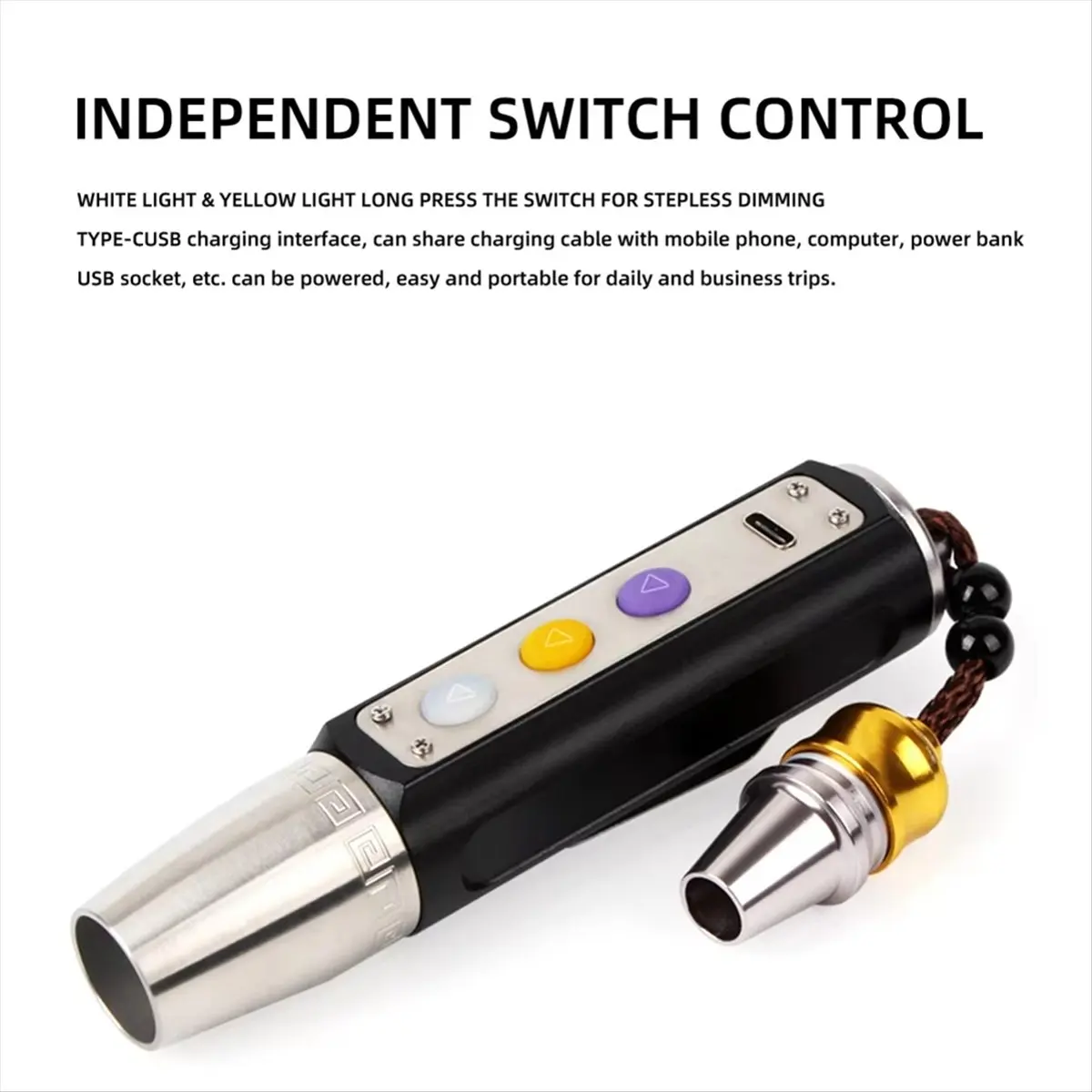 ●Jade Identification Flashlight Gem Jewelry Detector Light Mini 365nm Rechargeable Ultraviolet LED UV Torch,C-A57M