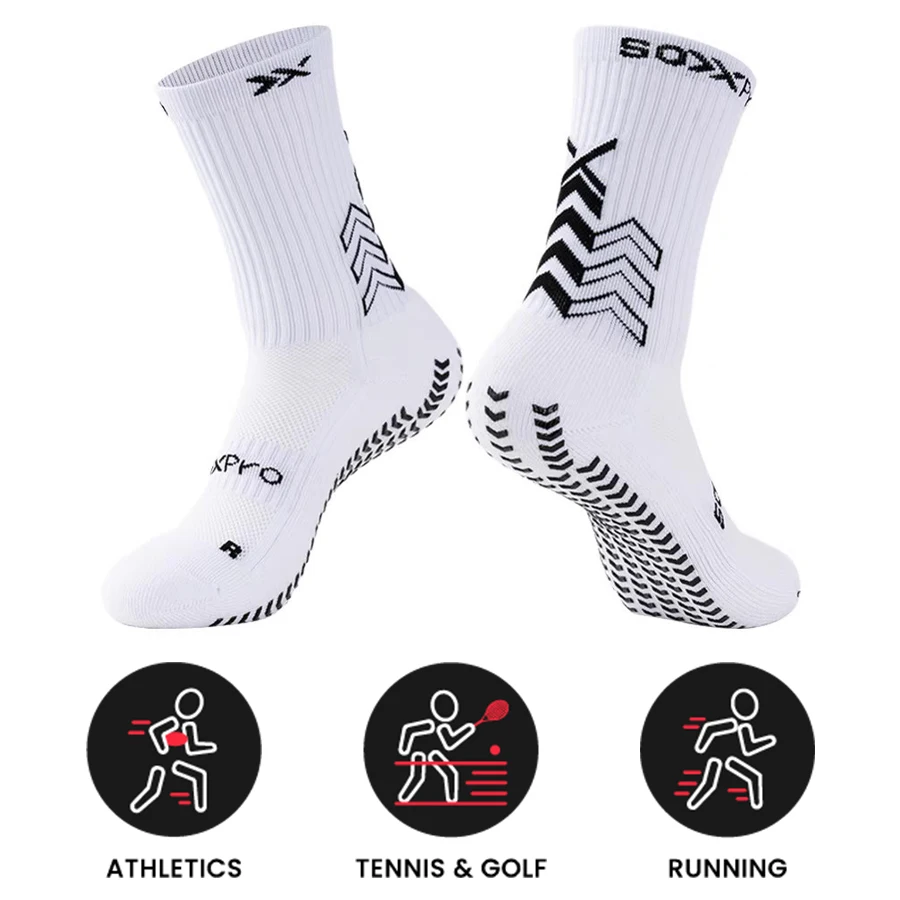 

1 pair of men's football socks, suitable for football training and competition, with anti-slip and wear-resistant midsole, sport