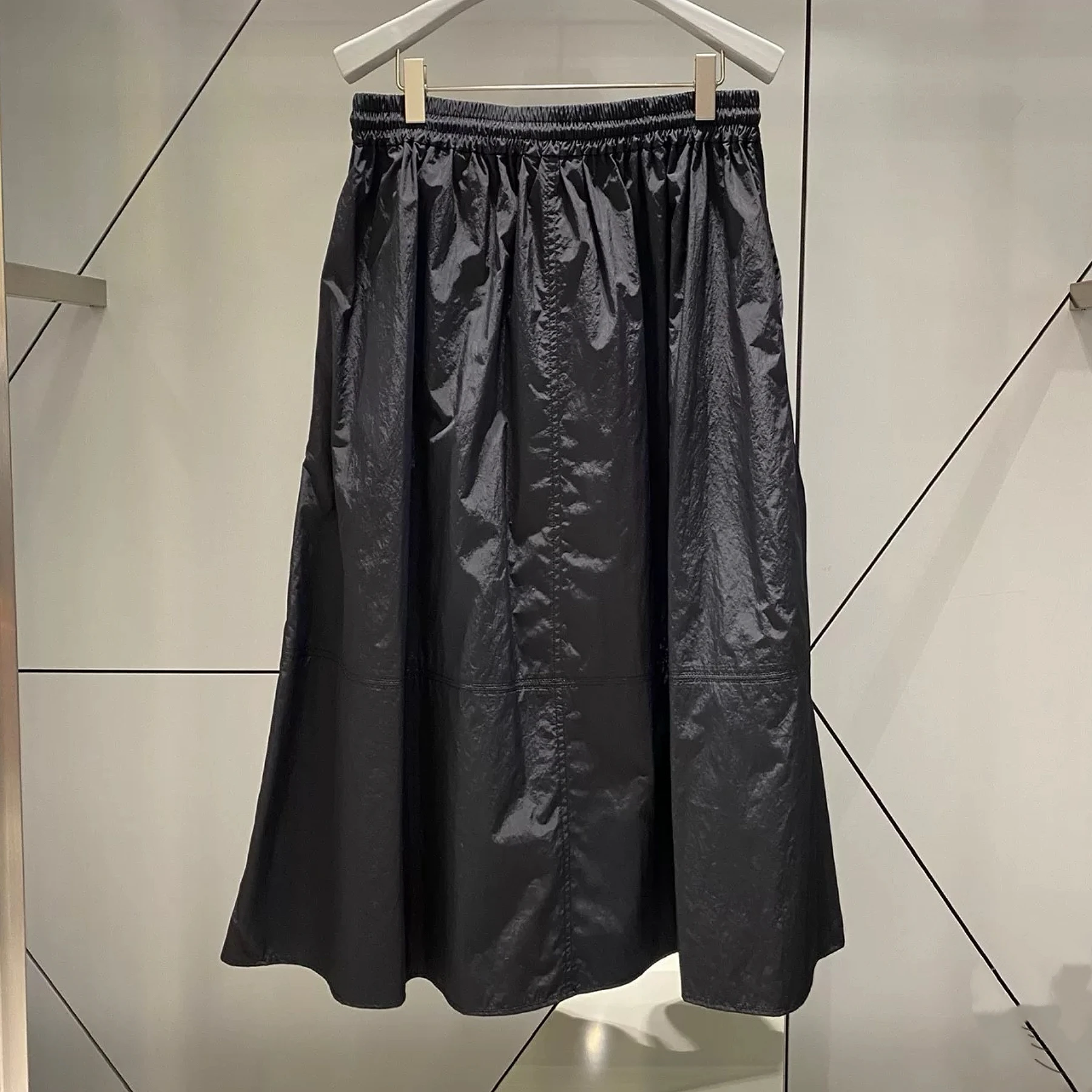 

LY High Waist Midi Skirt Faionable Loose Casual Umbrella Skirt Simple Design Korean Sle Women's Spring Summer Skirt