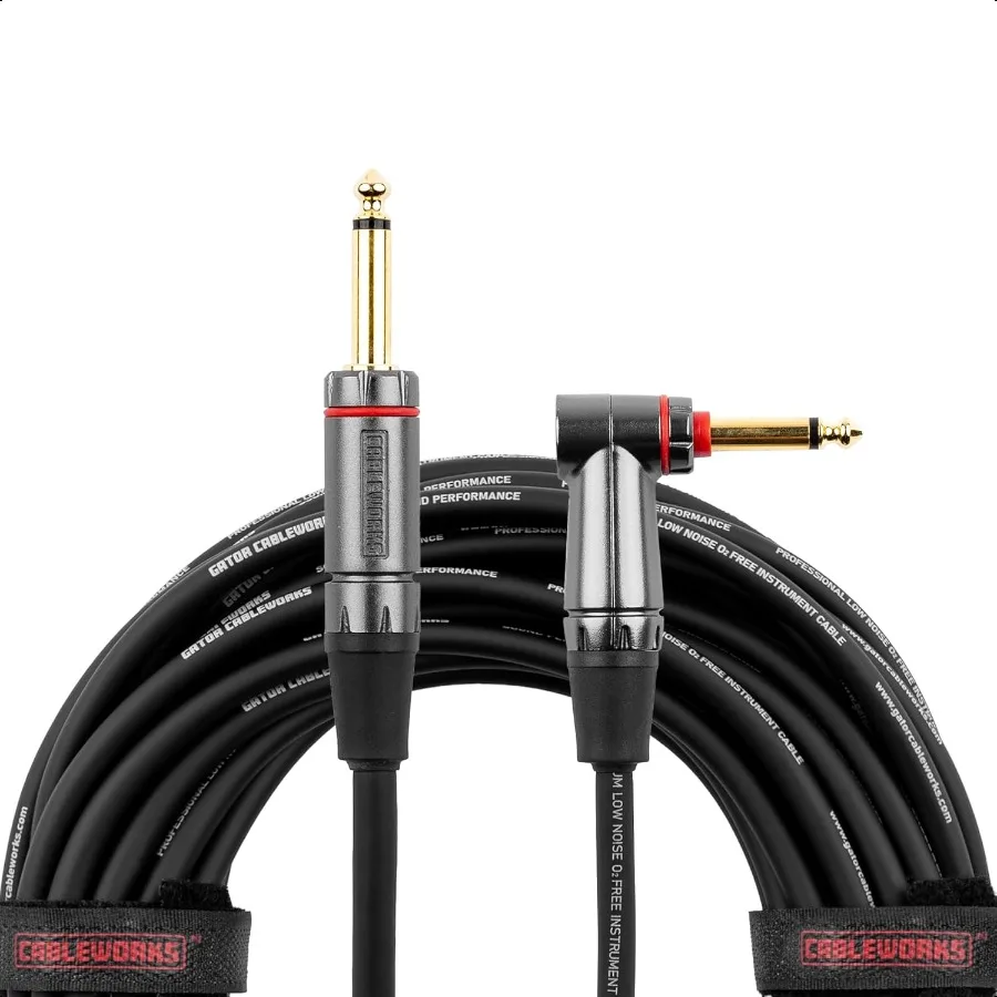 

by Gator Cases Headliner Series Premium 20 Ft Straight to Right Angle Guitar Instrument Cable with Quiet Switch Technology GCWH