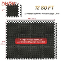 4~20Pcs Puzzle Fitness Mat, Eva Interlocking Foam Floor Tiles for Home Gym, Home Gym Equipment Mat, Non-Slip Floor Mat for Kids 6