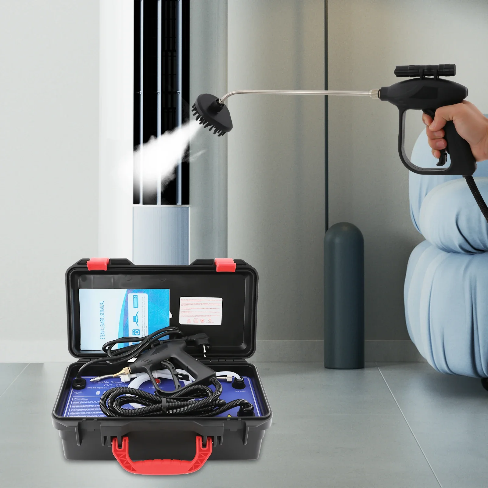 لتنظيف البخار المحمول بالضغط العالي آلة تنظيف البخار المنزلية للسيارة 5 بار 3KW