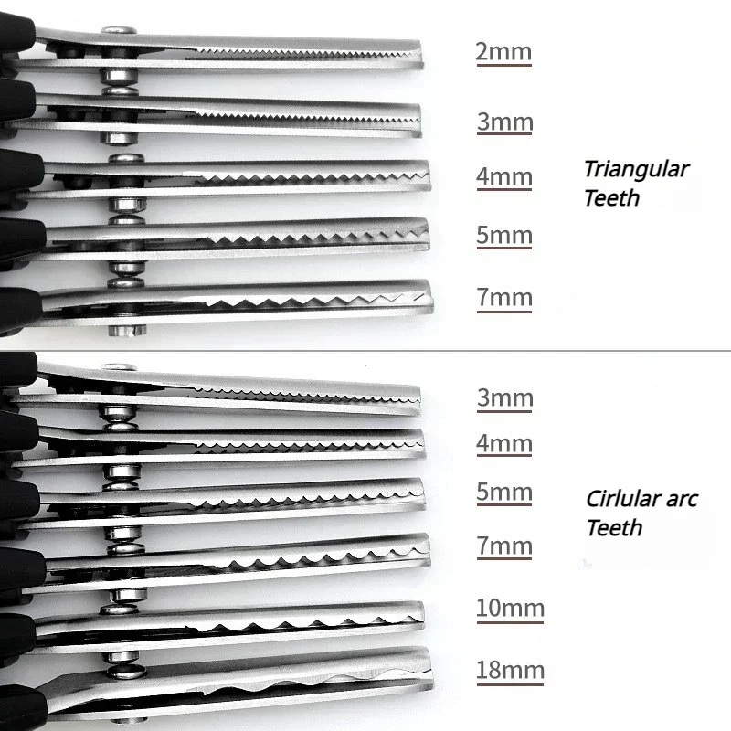 Forbici da Pinking in acciaio inossidabile denti a triangolo panno di pizzo artigianato sartoria forbici da sarta a Zig Zag taglio forbici da cucito