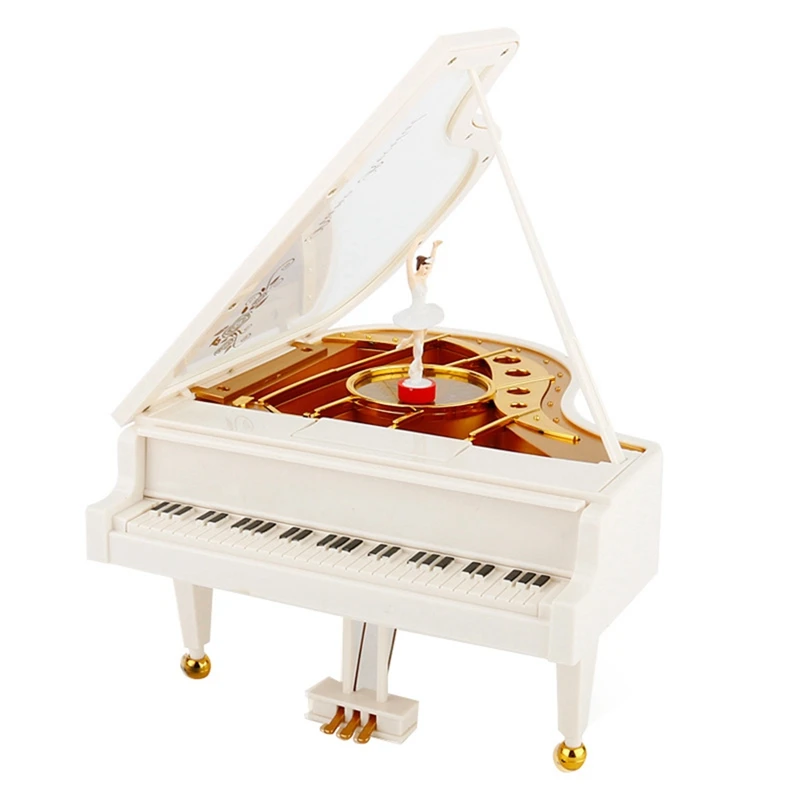 Dancing Piano Music Box New Year Gift Present Girl's Birthday Romantic Gift Musical Box Home Decor Decorative Ornaments