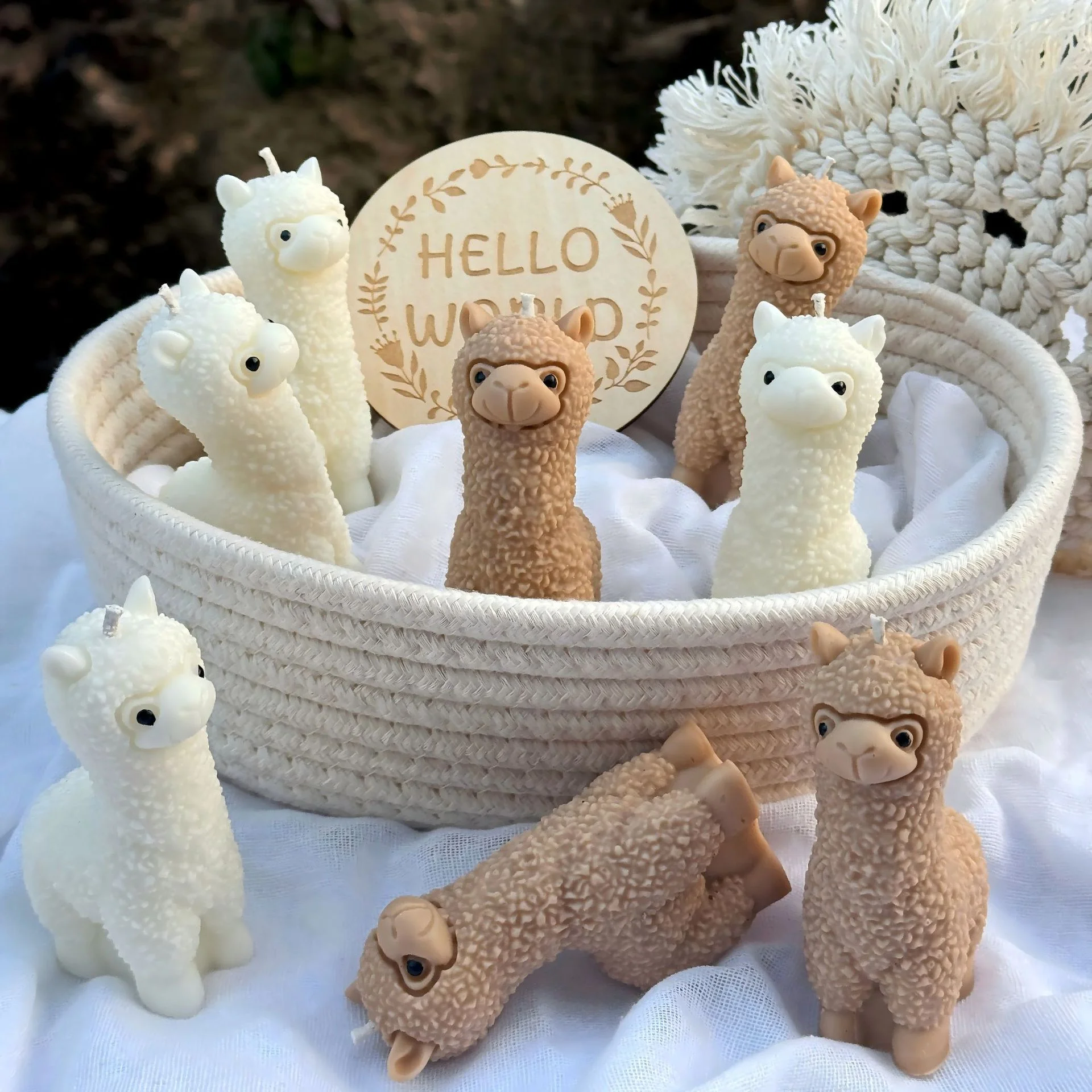 1Pc Cute Alpaca Scented Candle - Handmade Soy Wax Smokeless Aromatherapy Candle Valentine's Day Romantic Gift Home Decor