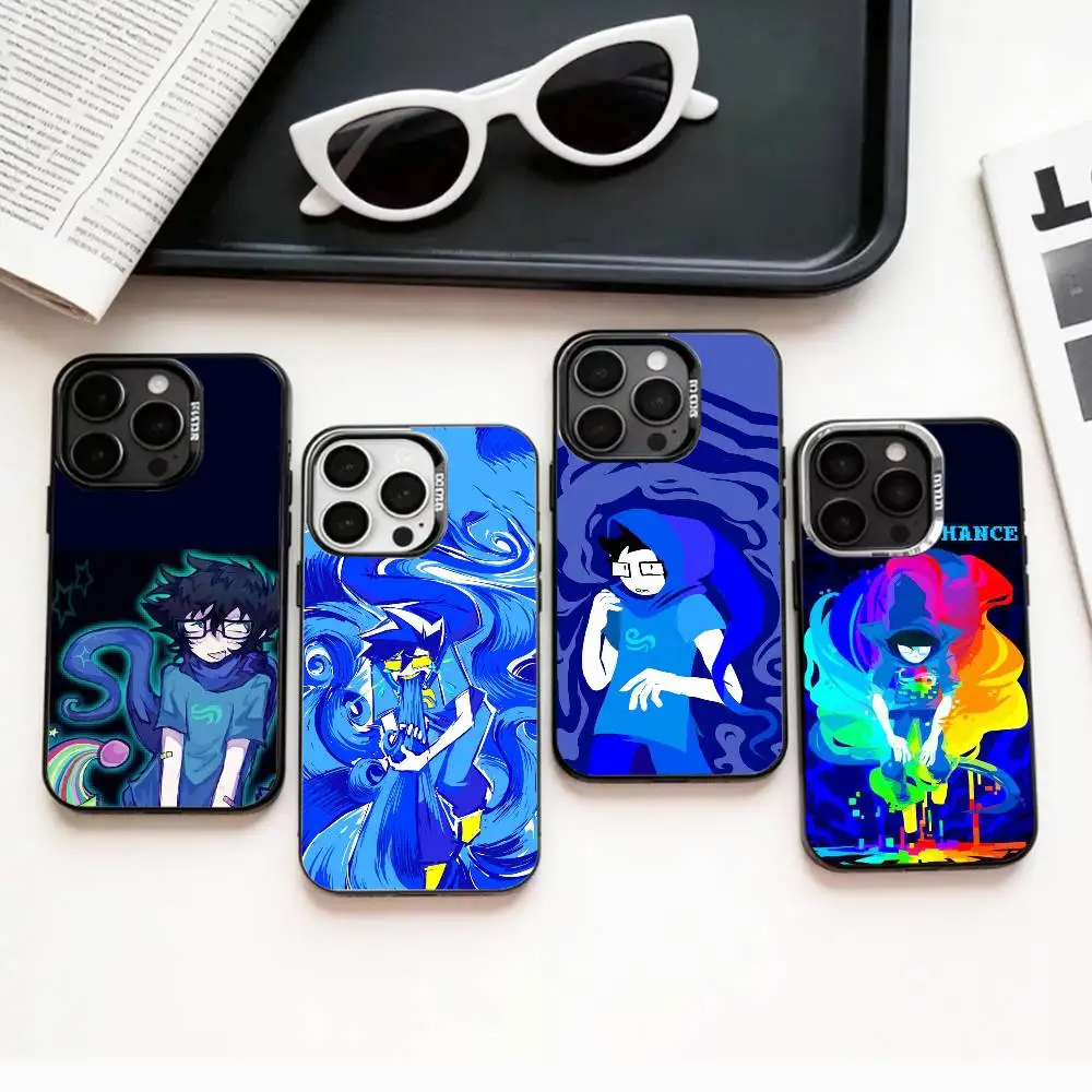 H-homestuck John Egbert Phone Case For iPhone17,16,15,14,13,12,11 Plus,Pro Max Colored Silver Plated Inside Cover
