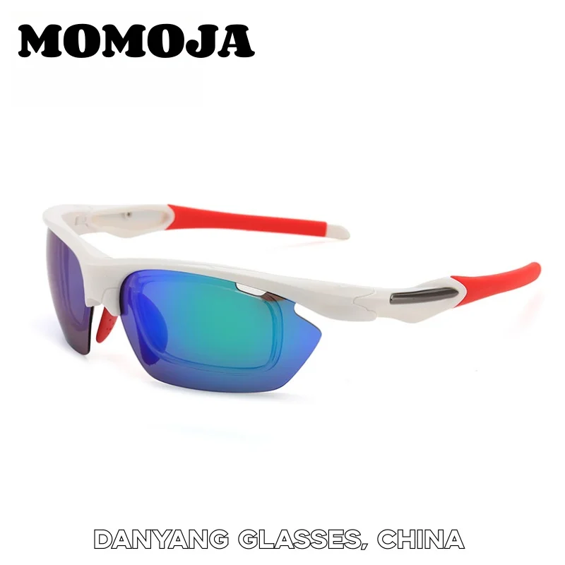 

MOMOJA Fashion Trendy Men's and Women's Sports Cycling Glasses Polarized UV400 Large Size Optical Prescription Eyeglasses DM1446