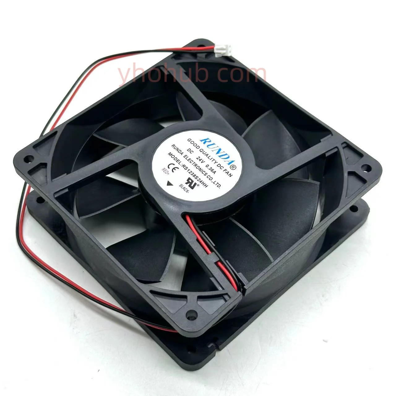 

RUNDA RS1238S24HH DC 24V 0.36A 120x120x38mm 2-Wire Server Cooling Fan