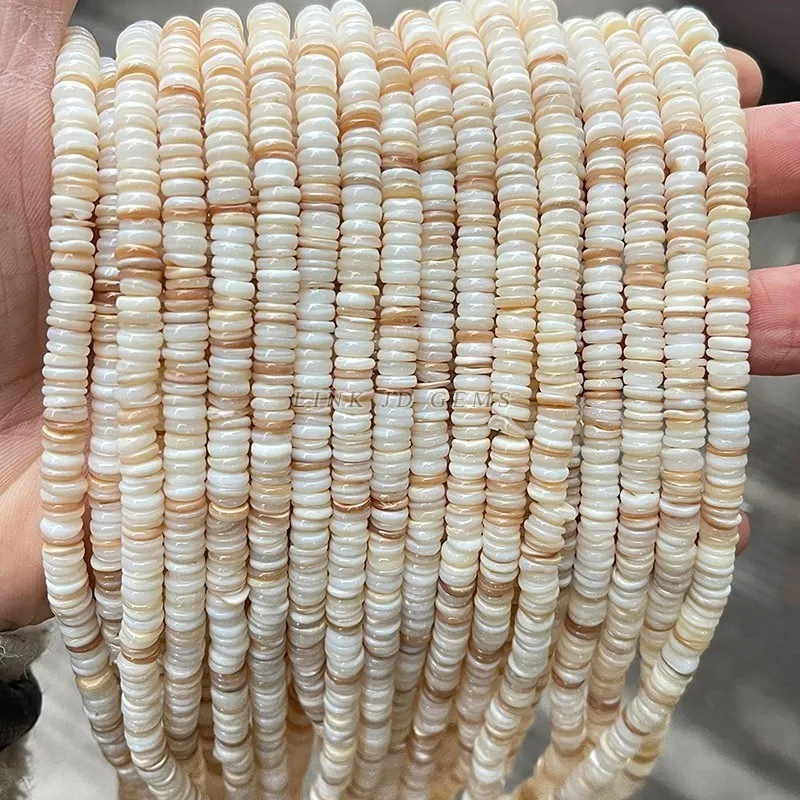 Natural White Shell Round Flat Beads Loose Spacer Slice Beads For Jewelry Making Diy Bracelet Necklace Earrings Accessory