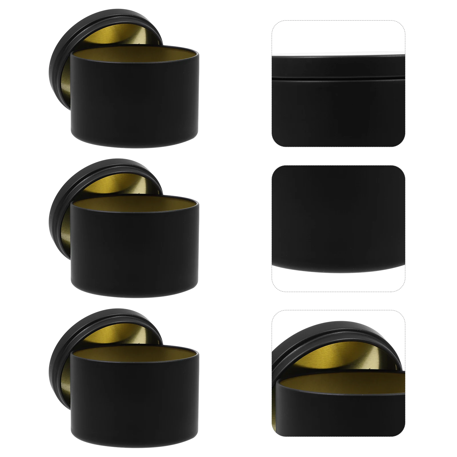 

3Pcs Iron Making Jars Smooth Finish Empty Tinplate Containers for Home Decor Wedding Party Atmosphere Setup