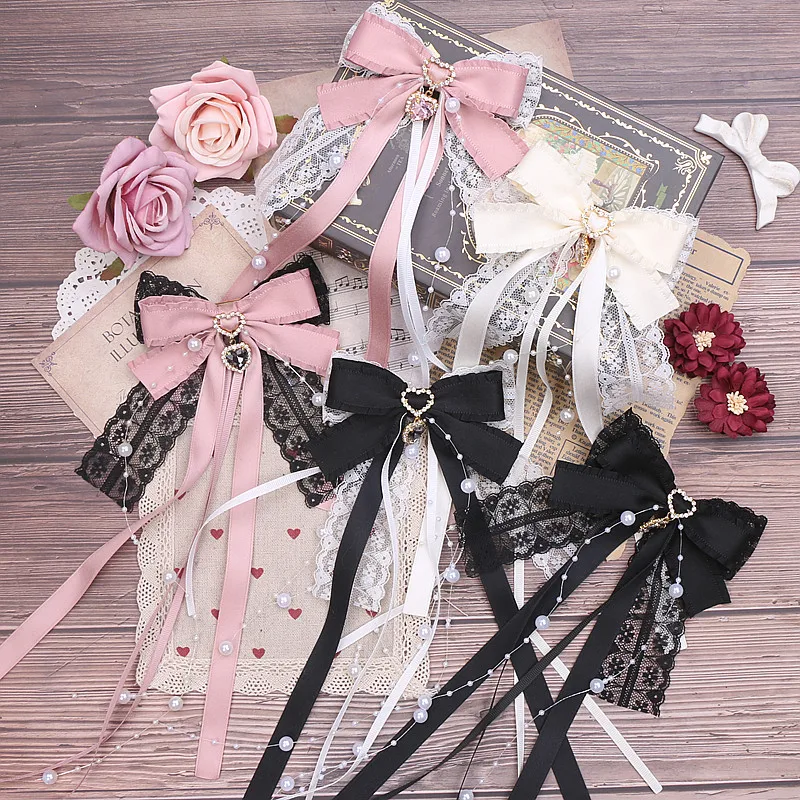 

1 Pair Japanese Lolita Hair Accessories Luxury Pearl Rhinestone Dreamy Hairpins Women Hair Accessories Belly Hairpin Cosplay