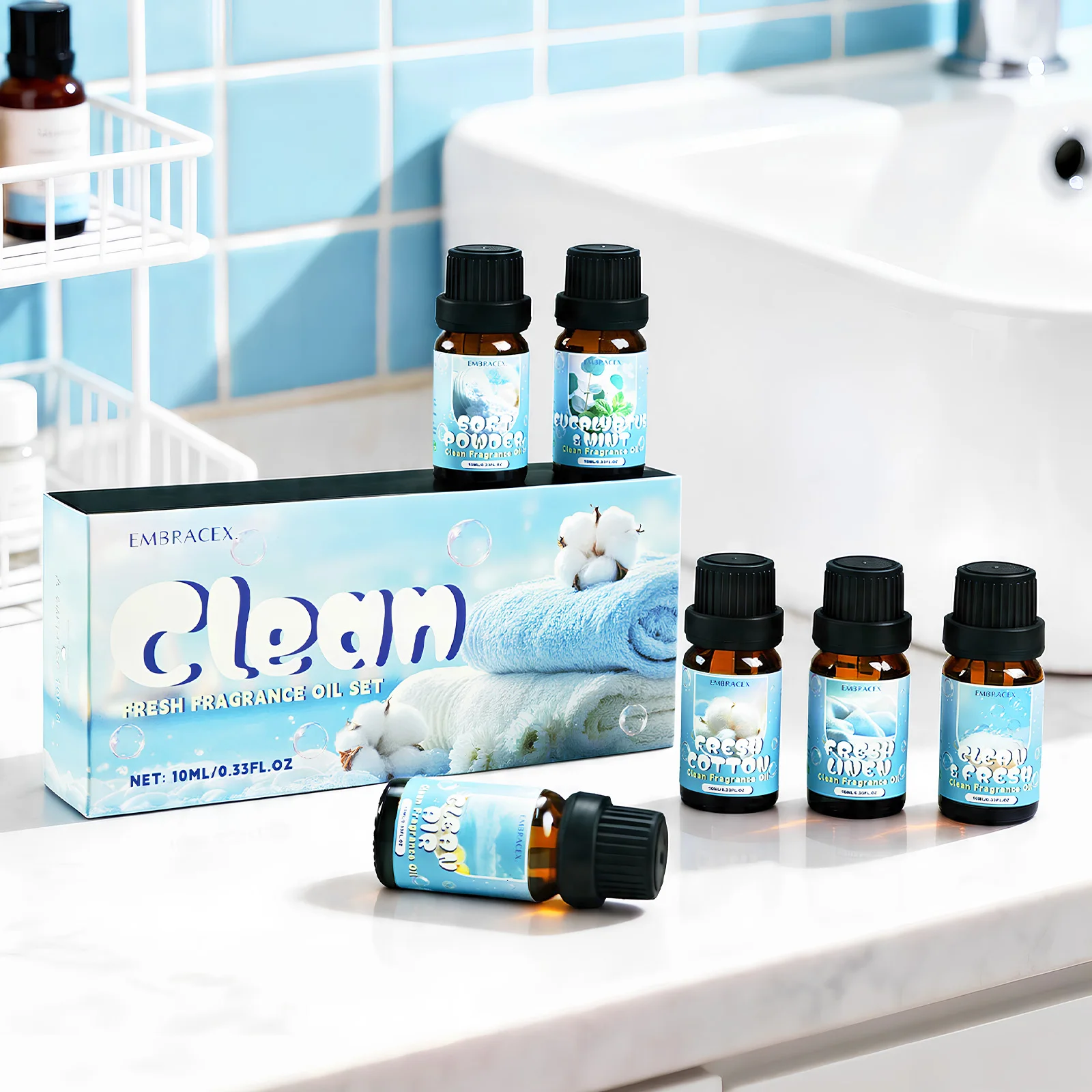 

6PC/1PC Clean Essential Oil Gifts Box Body Oil Massage Oil Fresh Fragrance Oil Skincare Soap Making Gift To Friends