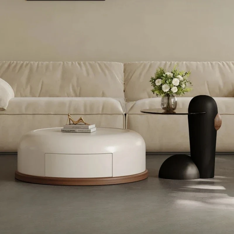 

Журнальный столик во французском кремовом стиле, индивидуальный креативный модный минималистичный дизайн, комбинация журнального столика