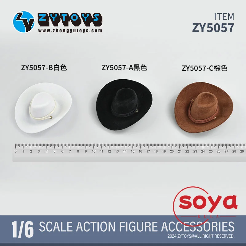 ZYTOYS ZY5057 1/6 mâle Cowboy chapeau décontracté couleur unie chapeau modèle vêtements accessoires ajustement 12 ''soldat figurine corps