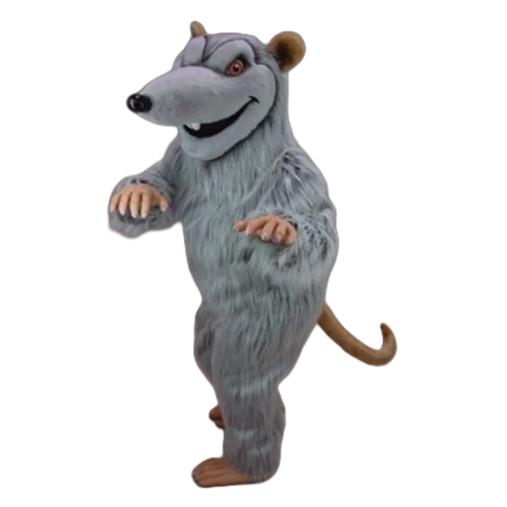 Deluxe pelúcia rink rato mascote traje mouse personagem dos desenhos animados animal carnaval festa cosply mascote ajuste terno kit sw1035