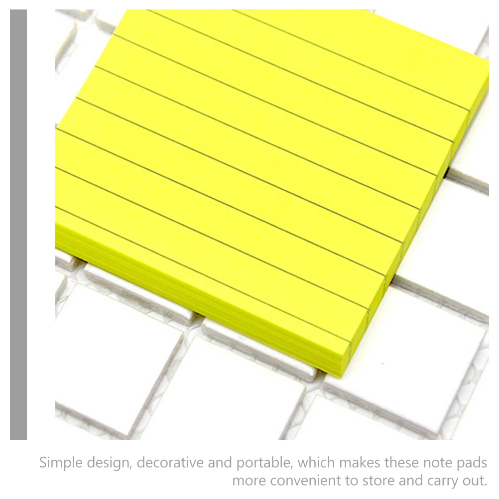 

10 Books Colorful Memo Pads Portable Note Stickers for Office School Use Self-Adhesive Note Pads Simple Design Memo Stickers