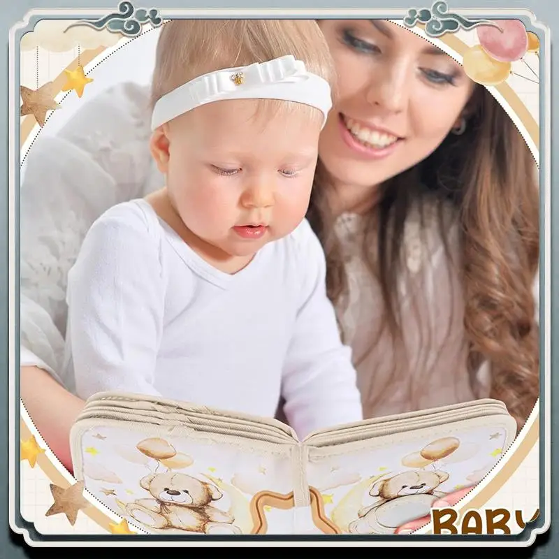 Durable Baby Photo Album-Soft Baby Book First Year Baby Photo Book Baby Album Holds 4X6 In Pictures For Memory Album Baby Shower