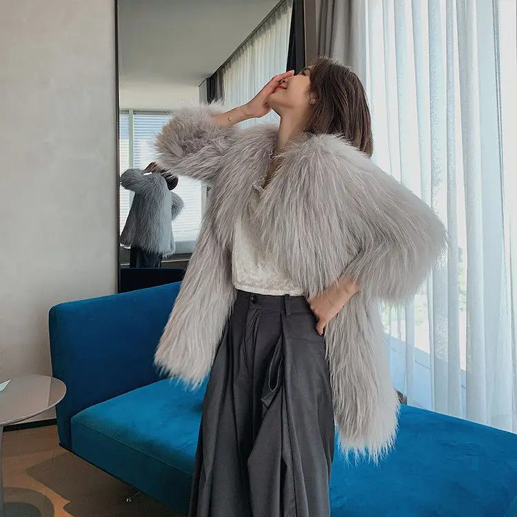 Nepbont meisjes jas jassen dames buitenjas los kantoor meisje klassiek uniek gevoerd schattig dons wijn oversize letter kraag elegantie