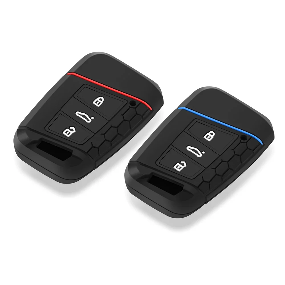 Silicone Car Remote Key Case Cover  for Volkswagen VW Magotan Passat B8 Golf for Skoda Superb A7 Holder Shell Fob Accessories