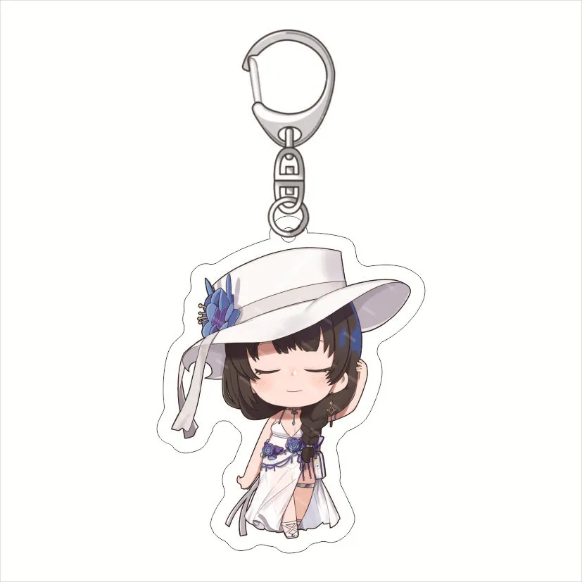 8CM NIKKE The Goddess of Victory KeyChain Men Anime Key Chain Women Acrylic Key Ring Quency Pendant Girl Gift Accesorios