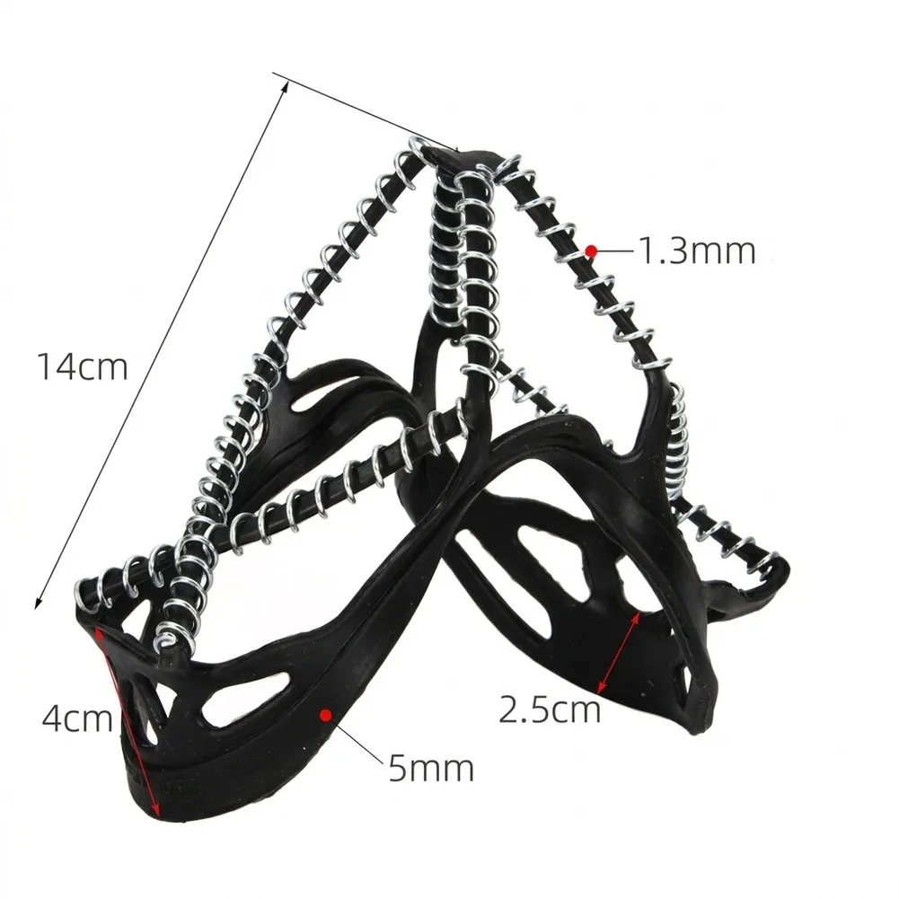 Silicone Ice Walking Covers with Stainless Steel Spring Coils for Enhanced Grip on For Snow Ice Size 35 to 44 1 Pair