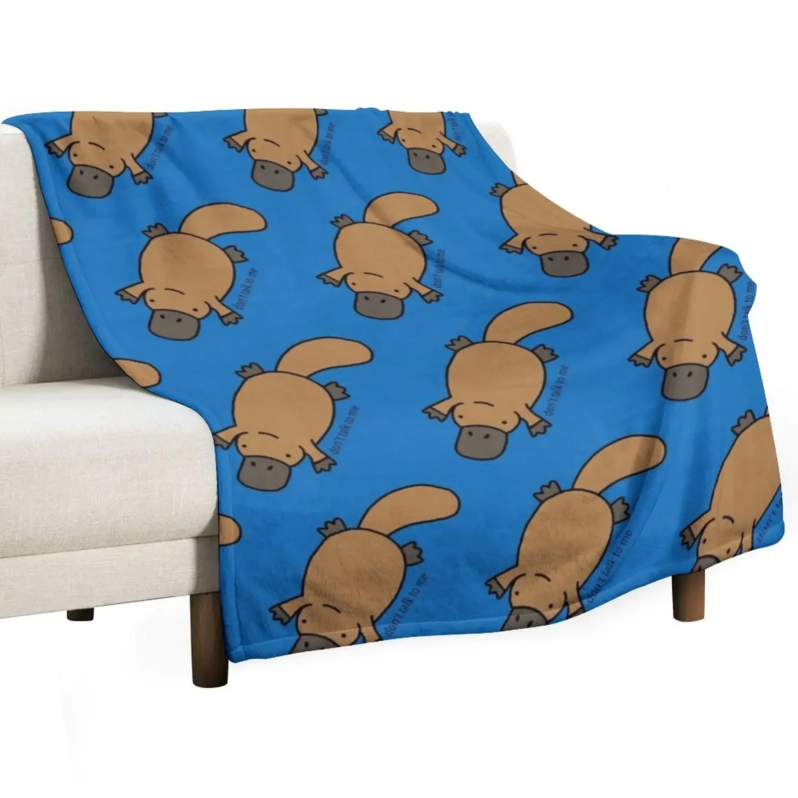Platypus don’t talk to me Throw Blanket Loose Soft Big Fashion Sofas blankets ands Bed Moving Blankets
