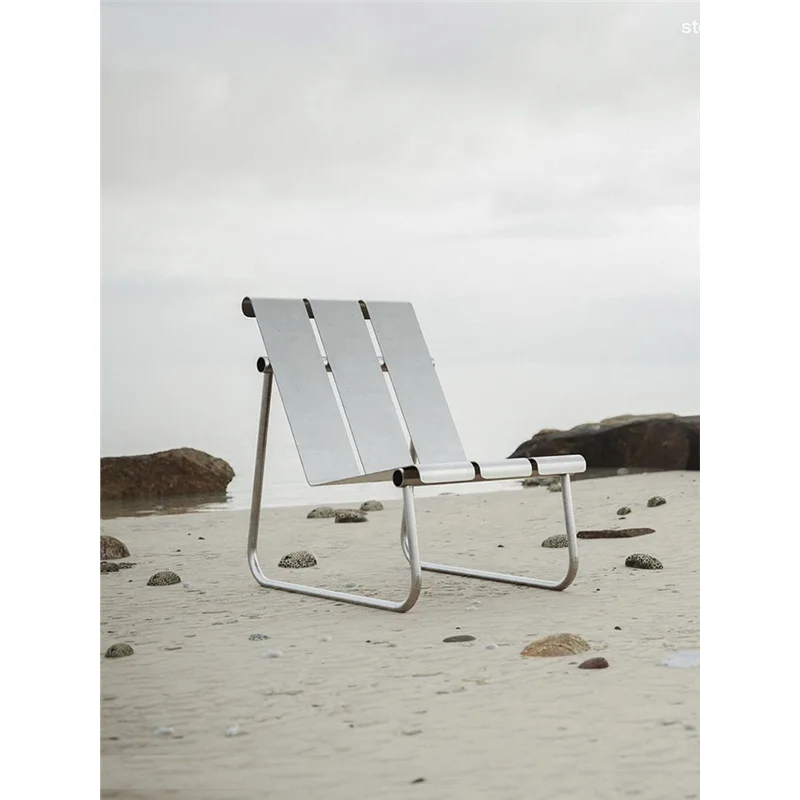all-metal outdoor recliner leisure chair hotel homestay milk tea coffee shop villa courtyard designer high sense