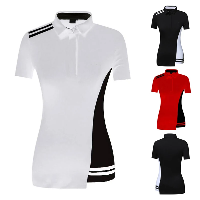 

New Golf wear Women's Short Sleeve Quick Drying Fabric Breathable Sweating T-shirt Outdoor Sports Jersey Golf Clothing