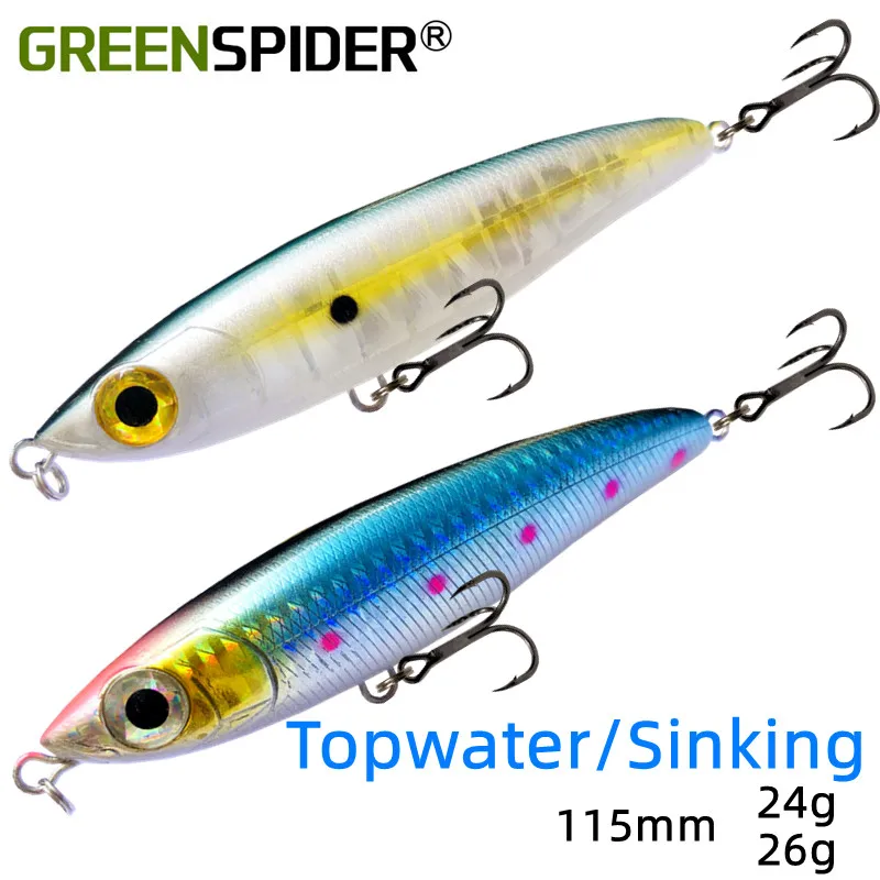 

Новинка Topwater/тонущий Поппер карандаш 115 мм поверхность ходунки рыболовная приманка Walk The Dog искусственная приманка Рыболовная Снасть