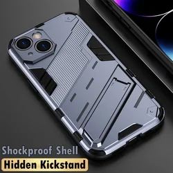 Armor Case For Apple iPhone 11 12 13 14 15 16 17 Pro Xs Max Mini 8 7 Plus X XR SE 2020 2022 ShockProof Kickstand Case Back Cover