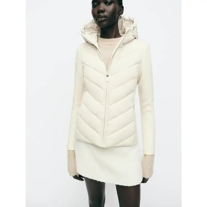 Cappotto in cotone Jaet con cappuccio lungo Sve slim fit Or Capispalla Primavera Nuovo arrivo Faion Commute Sle Chiusura con cerniera da donna