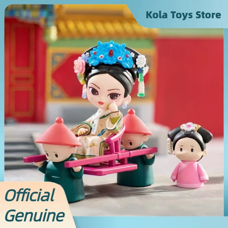 Genuíno lenda de zhen huan v4 série caixa cega chineses estilo estatueta de ação ornamentos brinquedos caixa mistério presente aniversário da menina