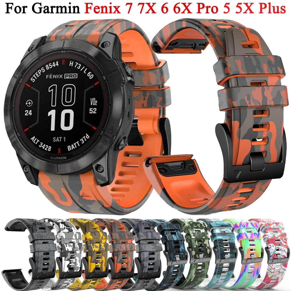 

Silicone Watch Band For Garmin Fenix 7 7X 6X 6 Pro 5X 5 Plus 3HR Strap 26mm 22mm Epix Gen 2 955 Mk2i Quickfit Watchband Bracelet