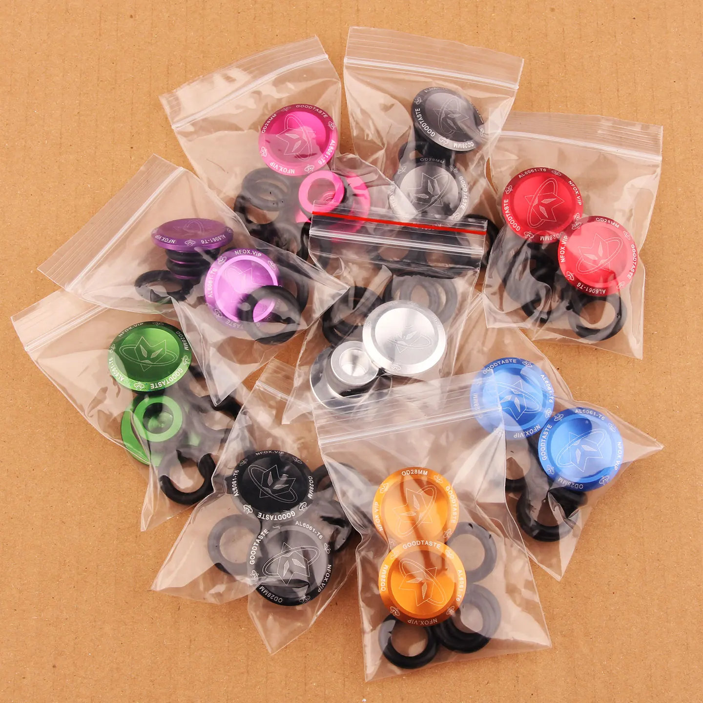 

NFOX high end bicycle stem plugs aluminum alloy colored non slip mountain road bike ultra light handlebar end cap accessories