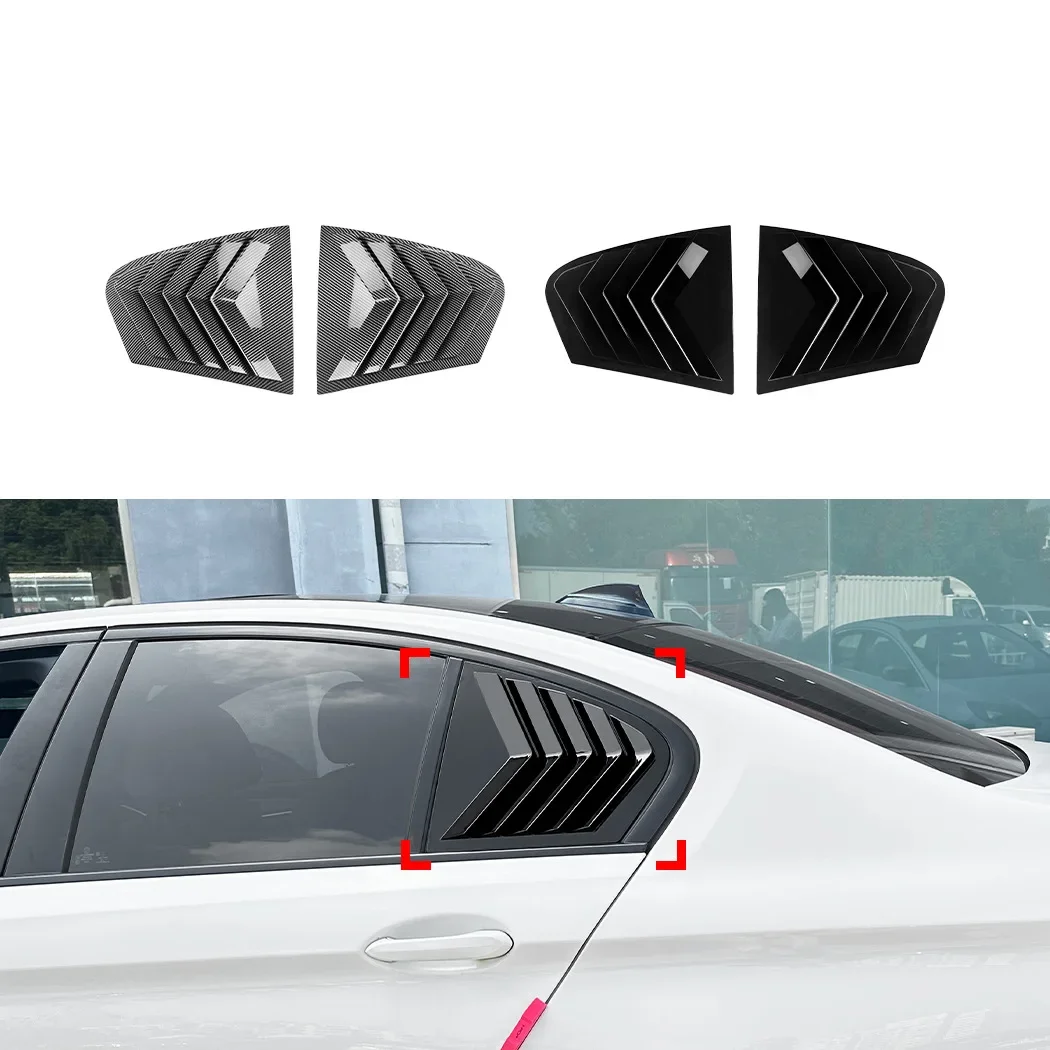 

Suitable for BMW 5 Series G30 2018-2023 Rear Window Triangle Blinds Trim Cover Louver Car Stickers ABS Accessories Styling