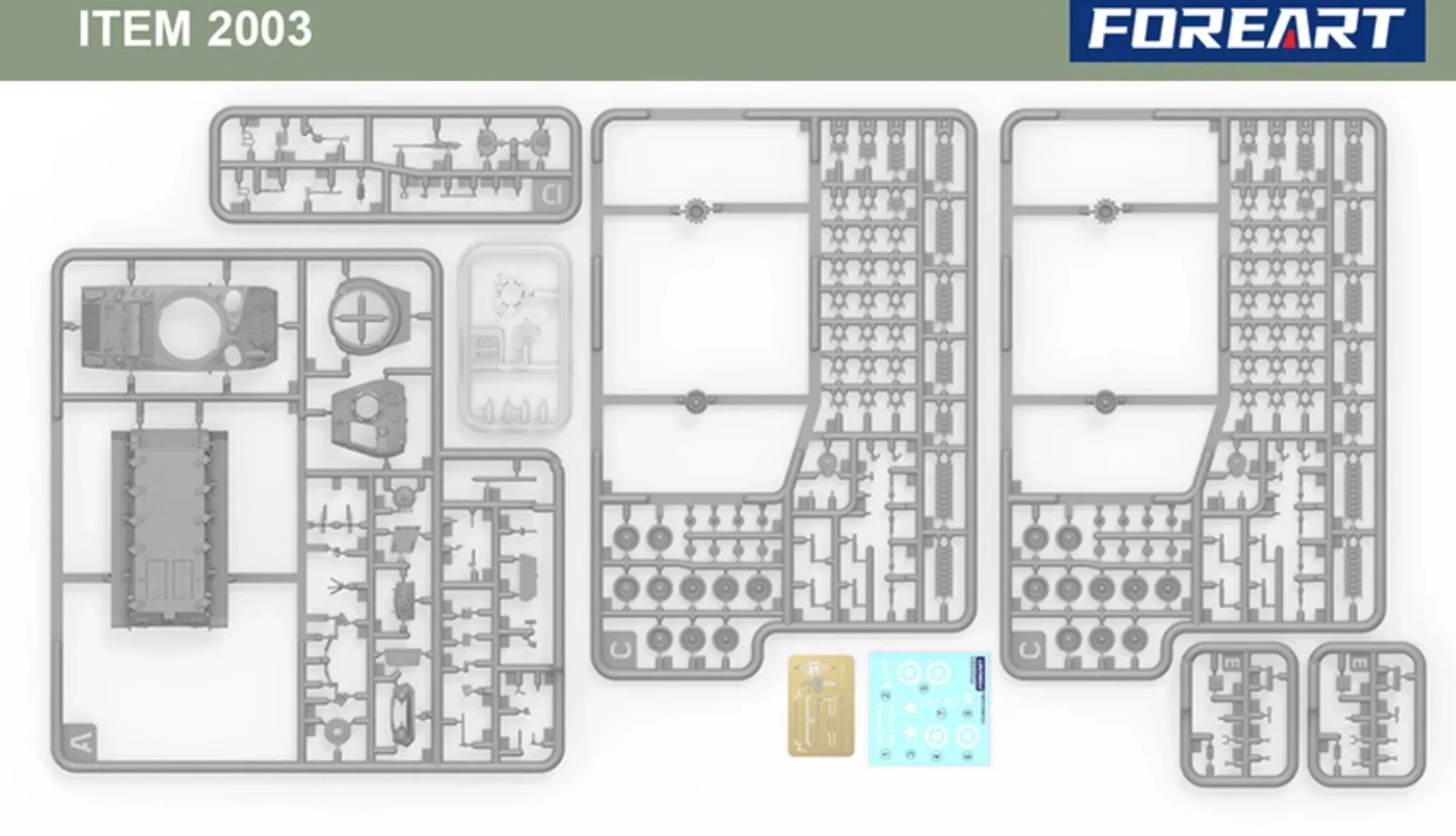 FOREART البلاستيك الجمعية مقياس أطقم منمذجة FO-2003 الأمريكية M24 خزان ضوء القهوة 1/72 نموذج