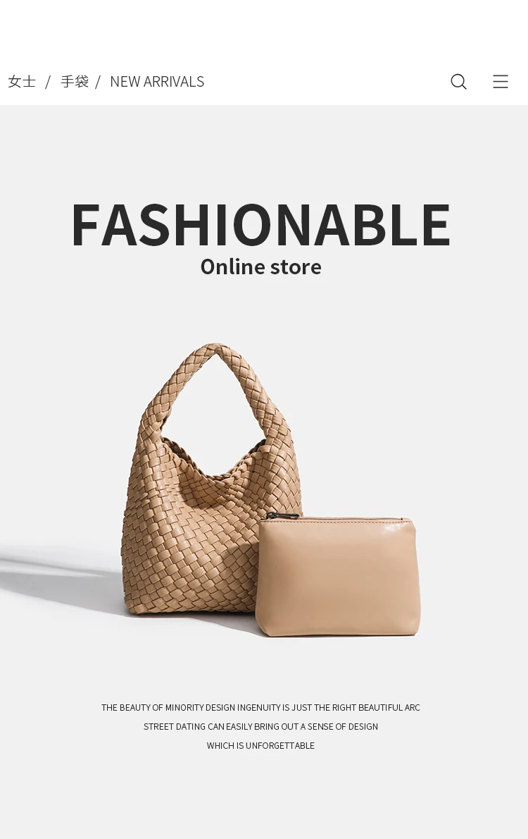 Designer-Tasche Luxus 2024 Damen-Tasche Brandneues Produkt PU Kleine Handgewebte Bucket-Bag Hochwertige Damenhandtasche – Detail 4