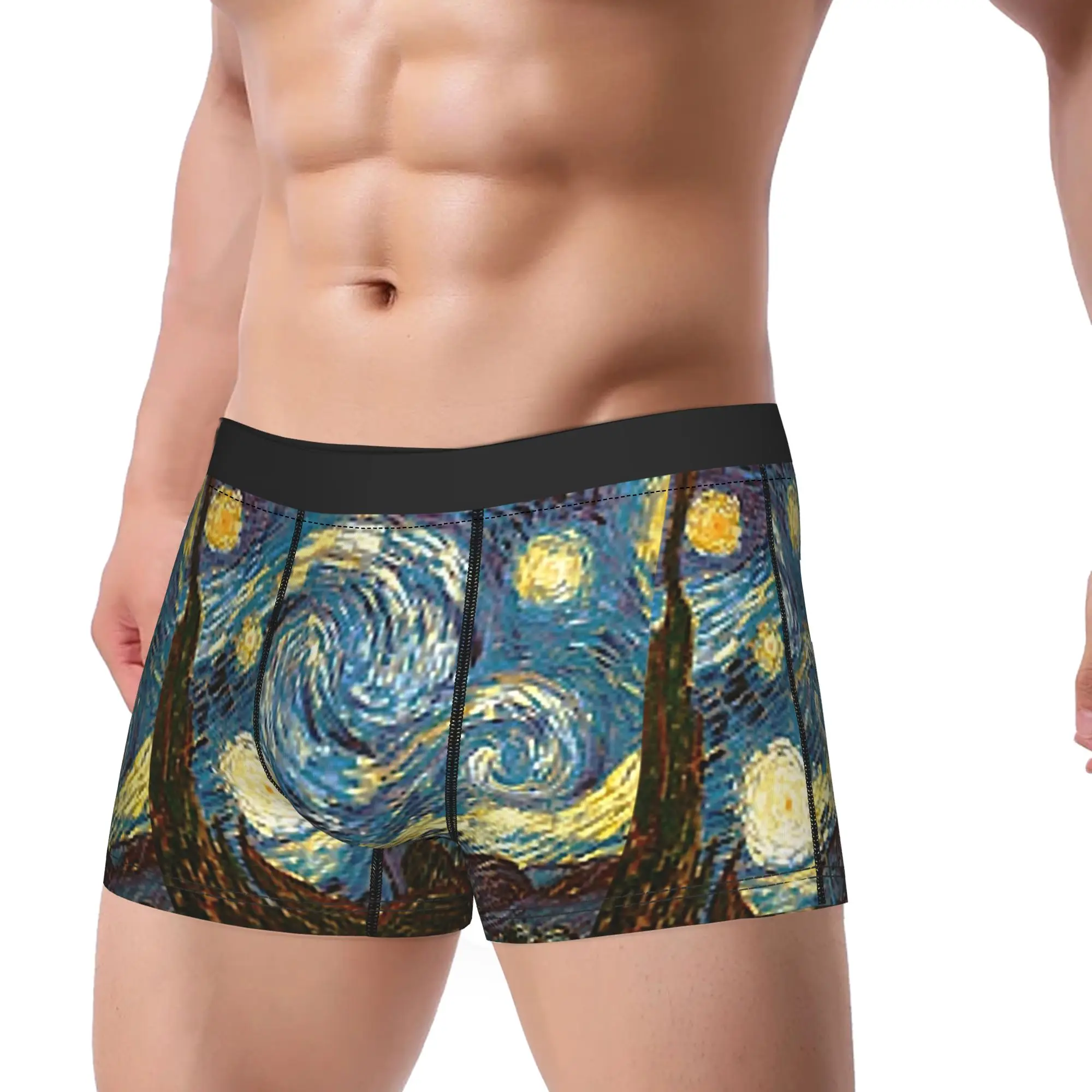 Van Gogh Underwear An Icon of Modern Art Man Shorts Briefs Elastic Boxer Shorts Hot Sale Design Plus Size Underpants